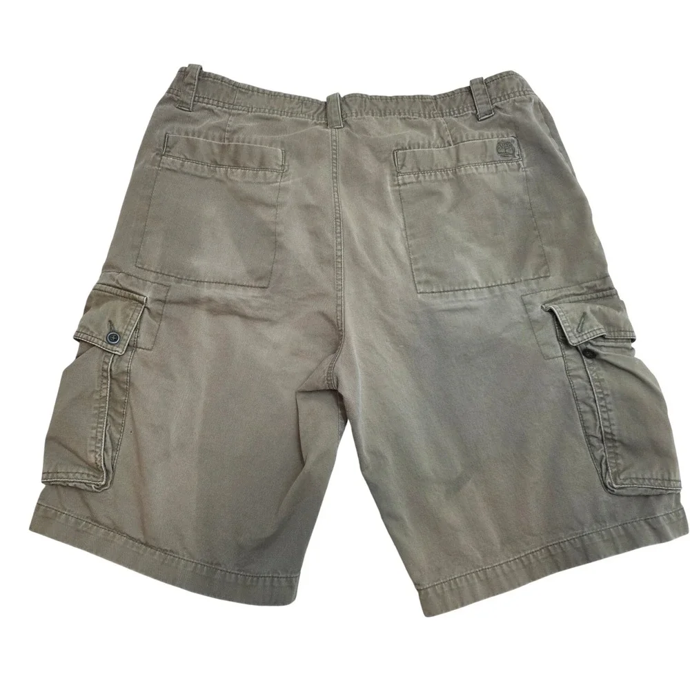 Timberland Scout Cargo Shorts Mens Khaki Size 38 Cotton Utility Pockets